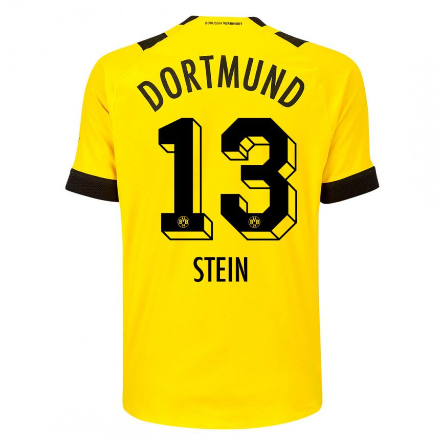 Herren Daniel Stein #13 Gelb Heimtrikot Trikot 2022/23 T-shirt Belgien