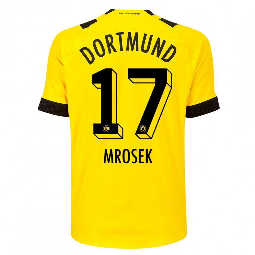 Herren Noah Mrosek #17 Gelb Heimtrikot Trikot 2022/23 T-shirt Belgien