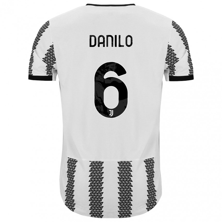 Homme Maillot Danilo #6 Blanc Noir Tenues Domicile 2022/23 T-shirt Belgique