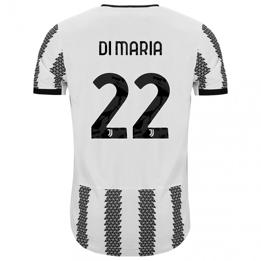 Homme Maillot Angel Di Maria #22 Blanc Noir Tenues Domicile 2022/23 T-shirt Belgique