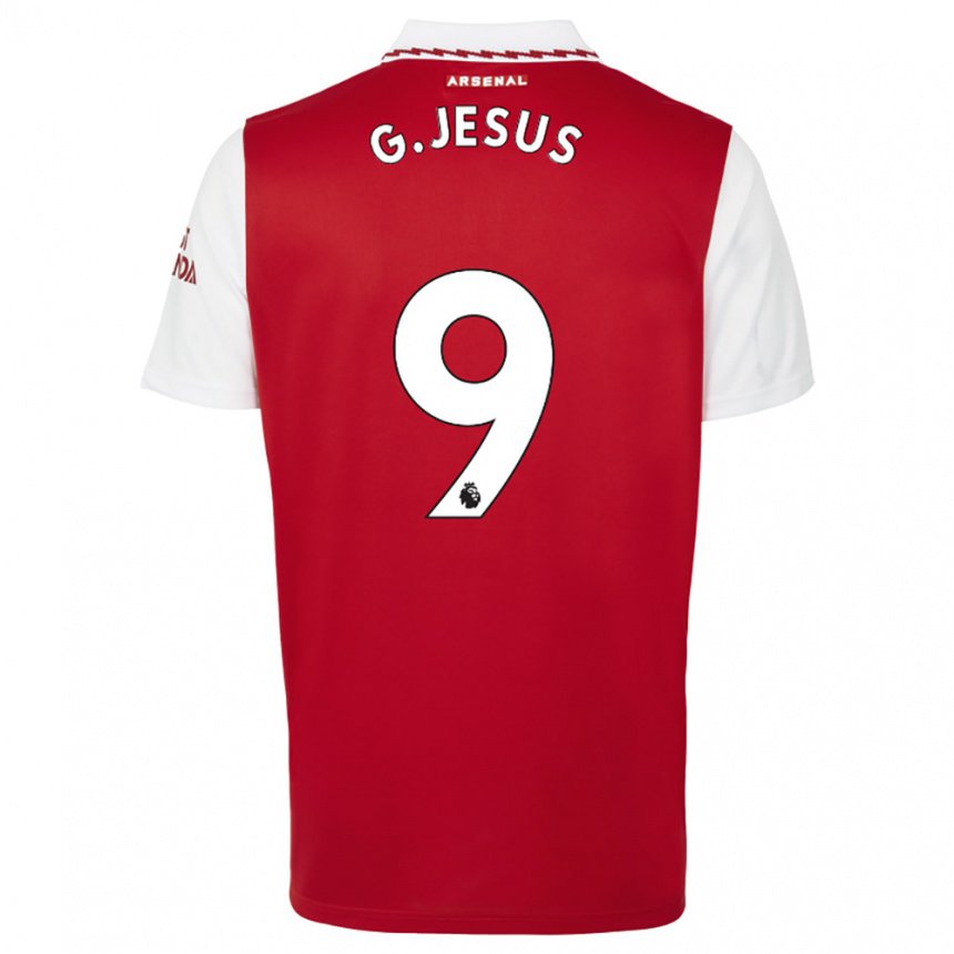 Herren Gabriel Jesus #9 Rot Weiß Heimtrikot Trikot 2022/23 T-shirt Belgien