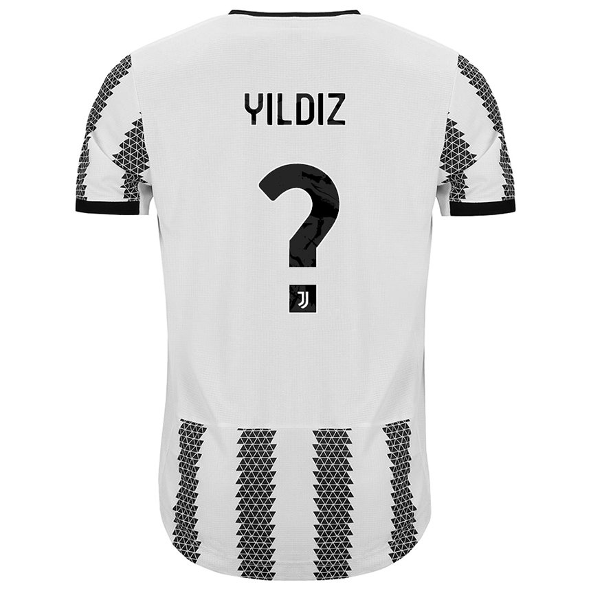 Herren Kenan Yildiz #0 Weiß Schwarz Heimtrikot Trikot 2022/23 T-shirt Belgien
