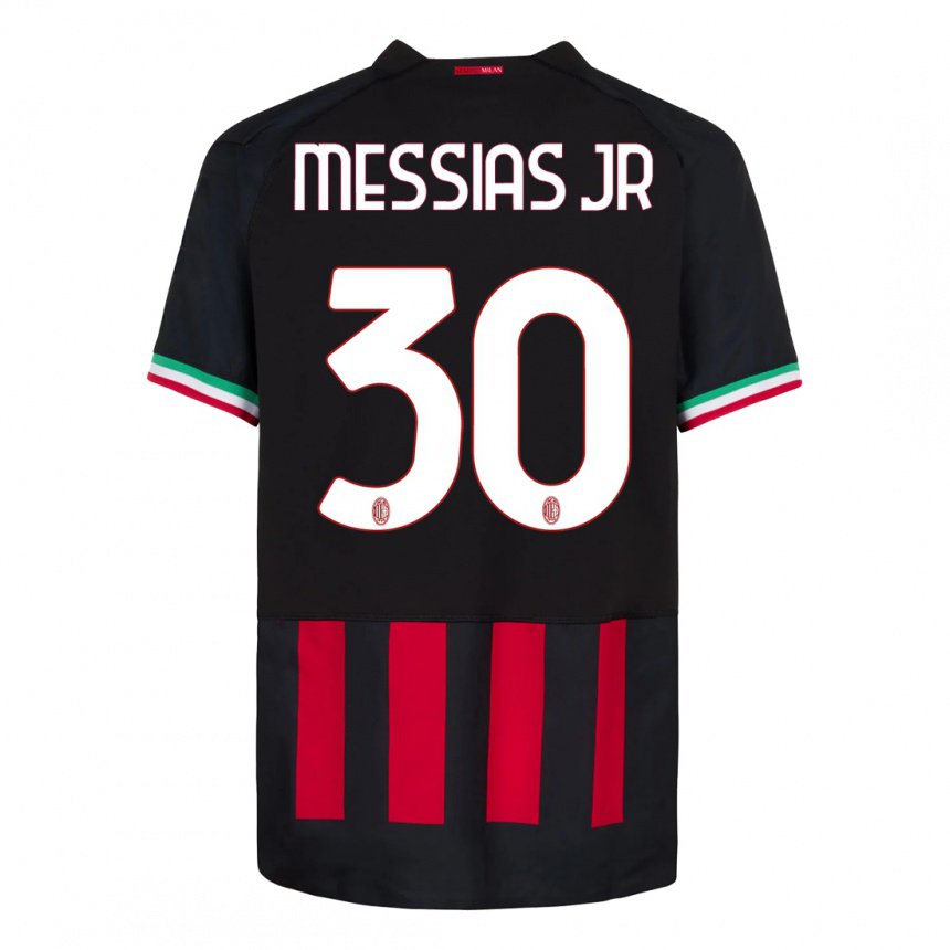 Homme Maillot Junior Messias #30 Noir Rouge Tenues Domicile 2022/23 T-shirt Belgique