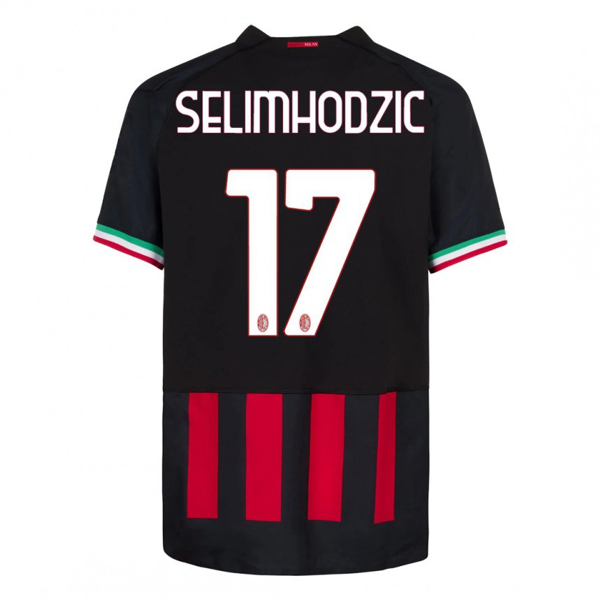 Herren Noa Selimhodzic #17 Schwarz Rot Heimtrikot Trikot 2022/23 T-shirt Belgien