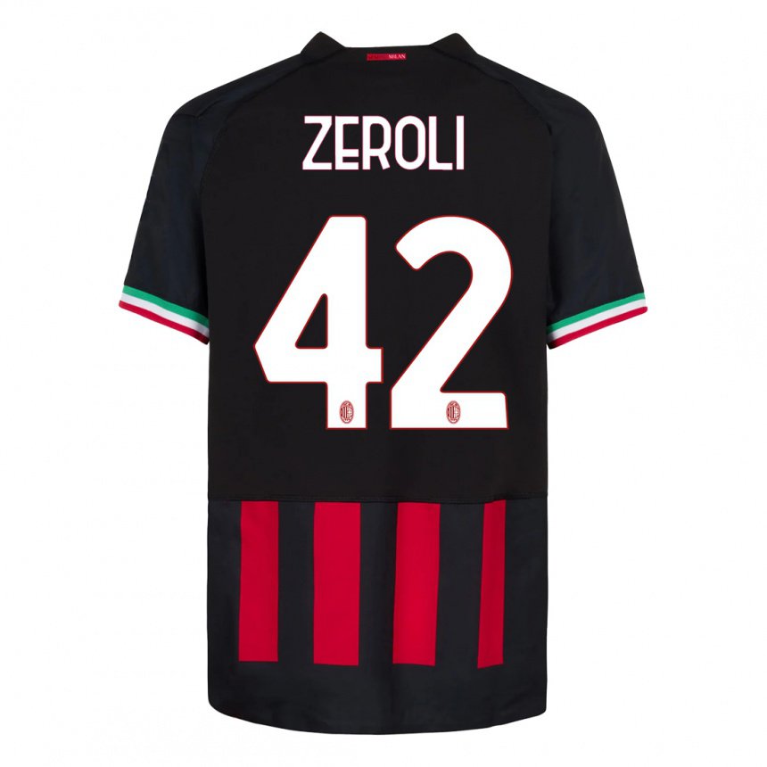 Herren Kevin Zeroli #42 Schwarz Rot Heimtrikot Trikot 2022/23 T-shirt Belgien