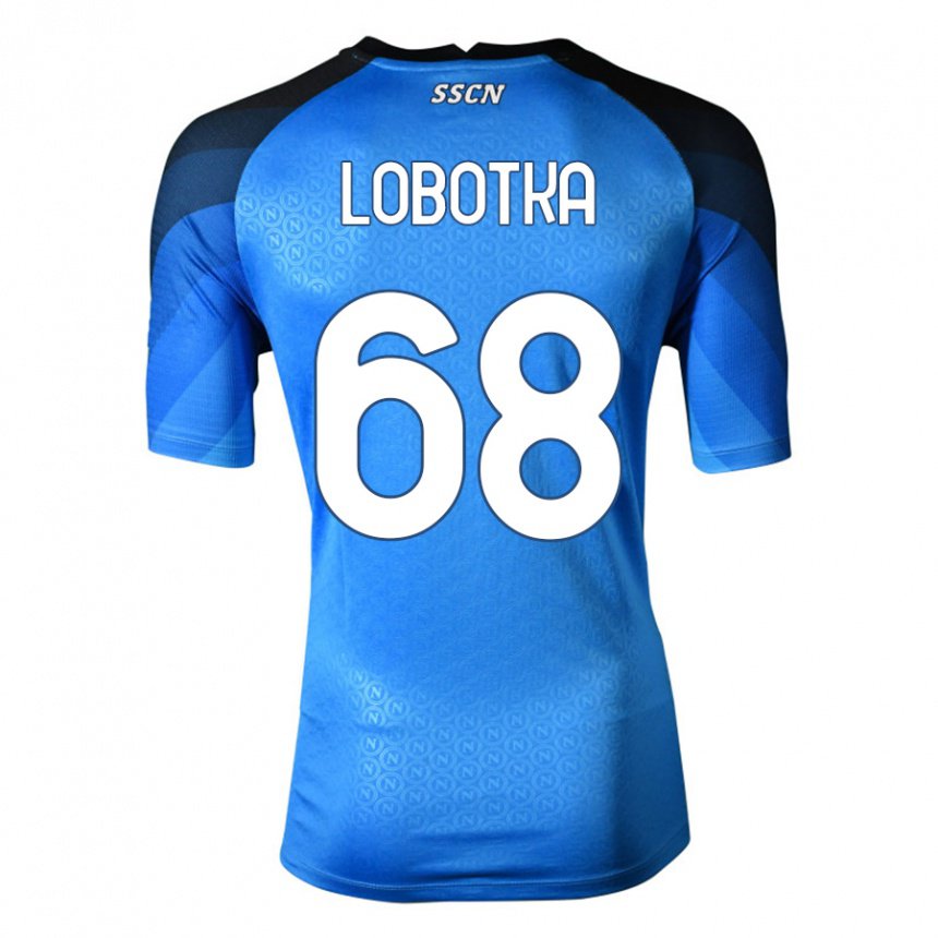 Herren Stanislav Lobotka #68 Dunkelblau Grau Heimtrikot Trikot 2022/23 T-shirt Belgien