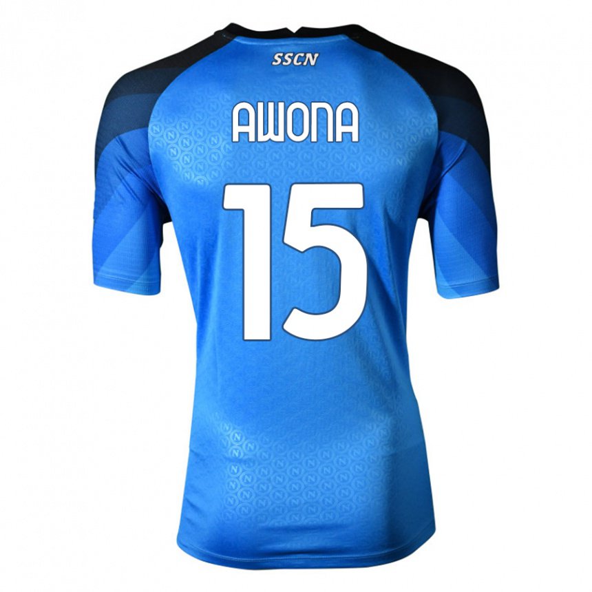 Herren Aurelle Awona #15 Dunkelblau Grau Heimtrikot Trikot 2022/23 T-shirt Belgien