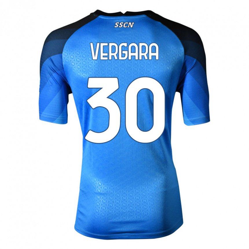 Homme Maillot Antonio Vergara #30 Bleu Foncé Gris Tenues Domicile 2022/23 T-shirt Belgique