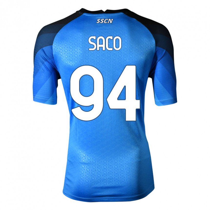 Homme Maillot Coli Saco #94 Bleu Foncé Gris Tenues Domicile 2022/23 T-shirt Belgique