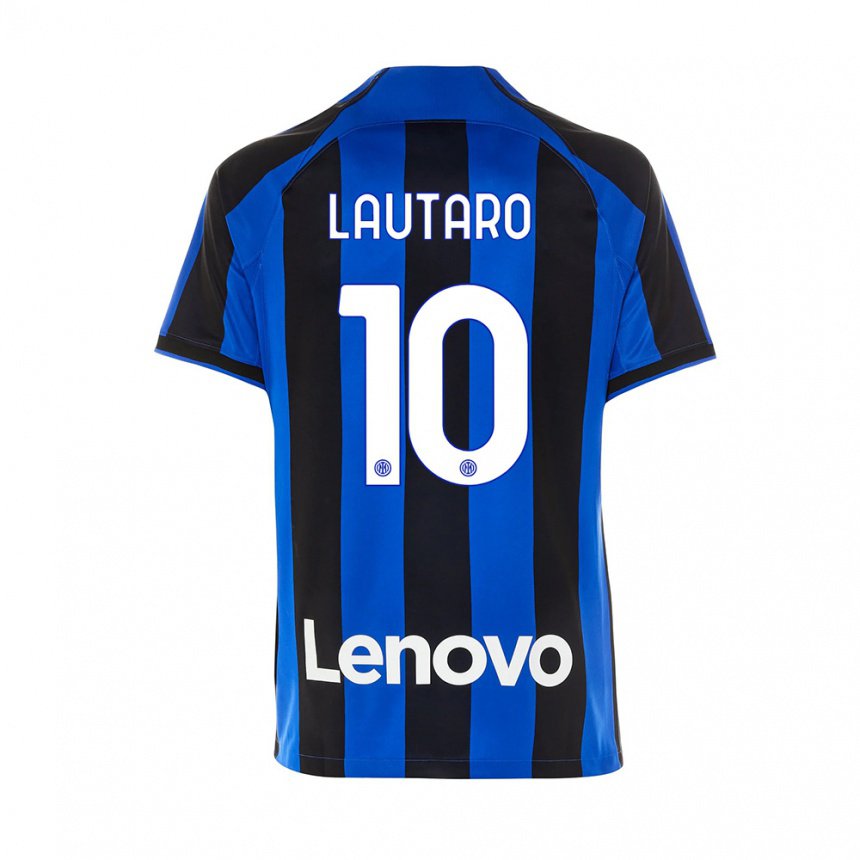 Herren Lautaro Martinez #10 Königsblau Schwarz Heimtrikot Trikot 2022/23 T-shirt Belgien