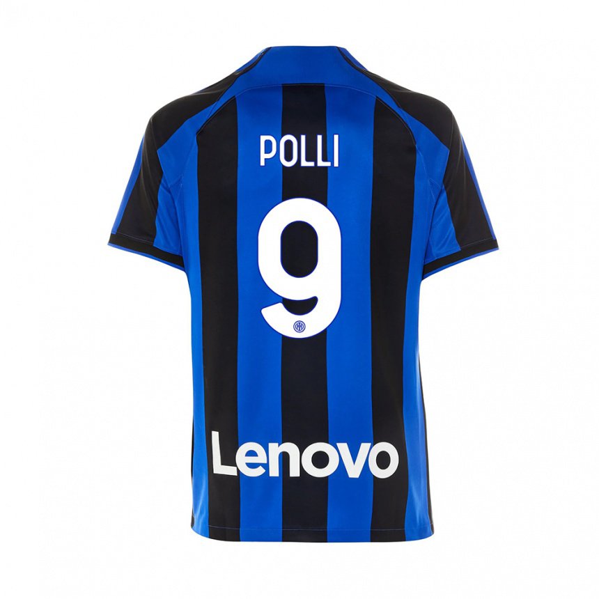 Herren Elisa Polli #9 Königsblau Schwarz Heimtrikot Trikot 2022/23 T-shirt Belgien