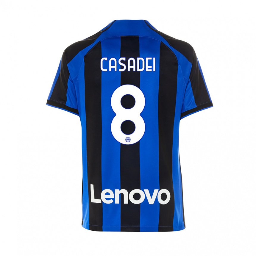 Herren Cesare Casadei #8 Königsblau Schwarz Heimtrikot Trikot 2022/23 T-shirt Belgien
