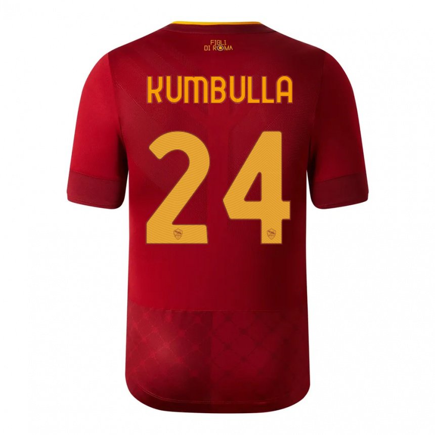 Herren Marash Kumbulla #24 Rotbraun Heimtrikot Trikot 2022/23 T-shirt Belgien