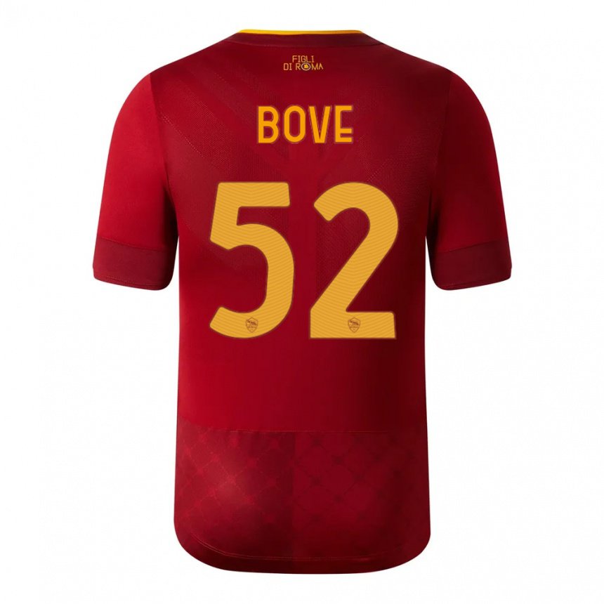 Herren Edoardo Bove #52 Rotbraun Heimtrikot Trikot 2022/23 T-shirt Belgien
