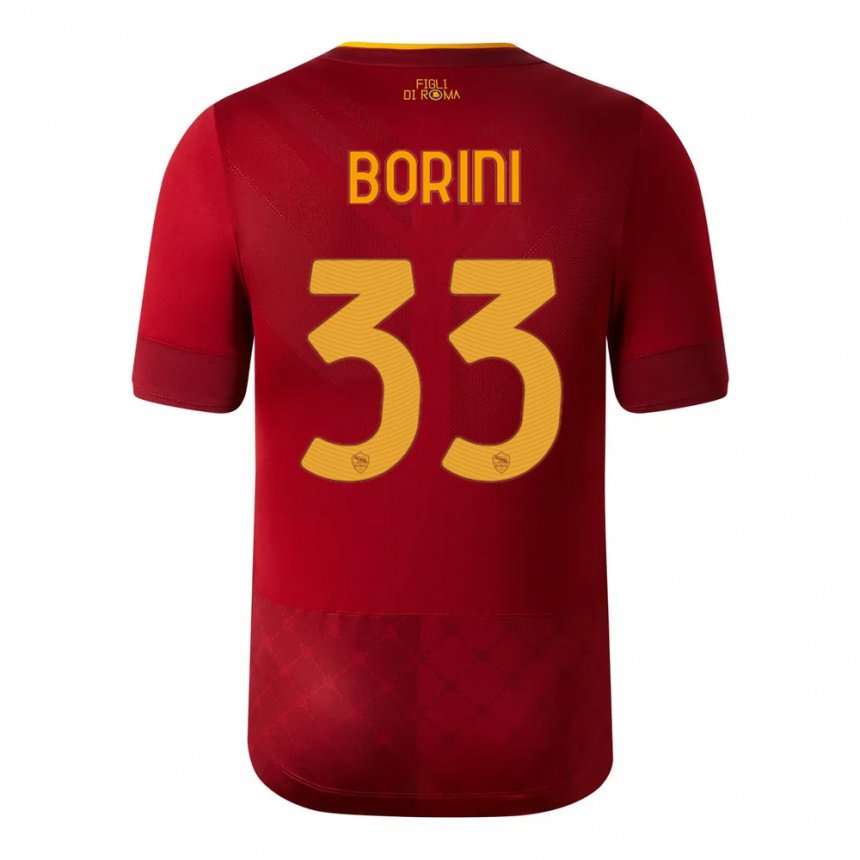 Homme Maillot Joyce Borini #33 Brun Rouge Tenues Domicile 2022/23 T-shirt Belgique