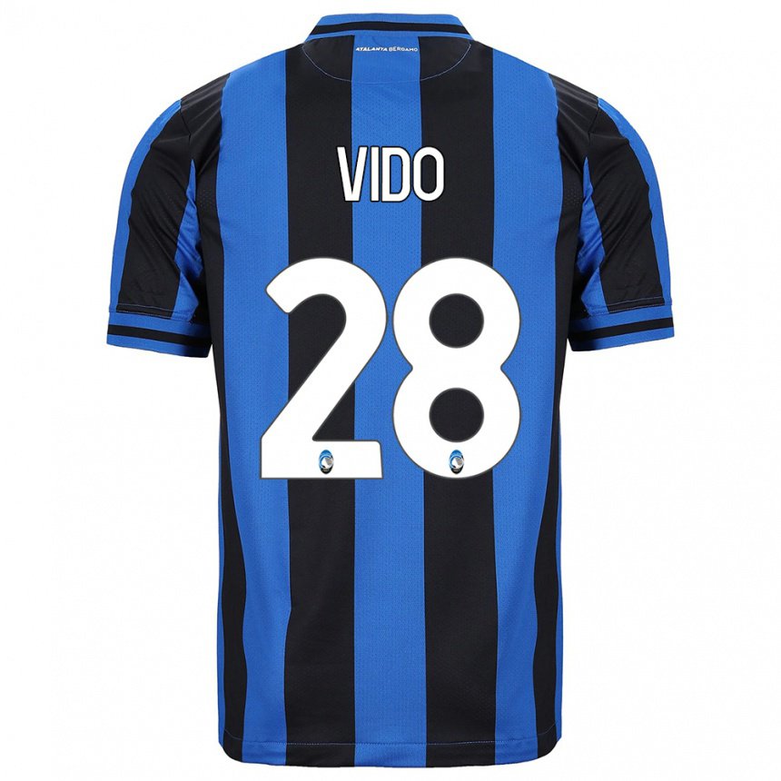 Herren Luca Vido #28 Blau Schwarz Heimtrikot Trikot 2022/23 T-shirt Belgien