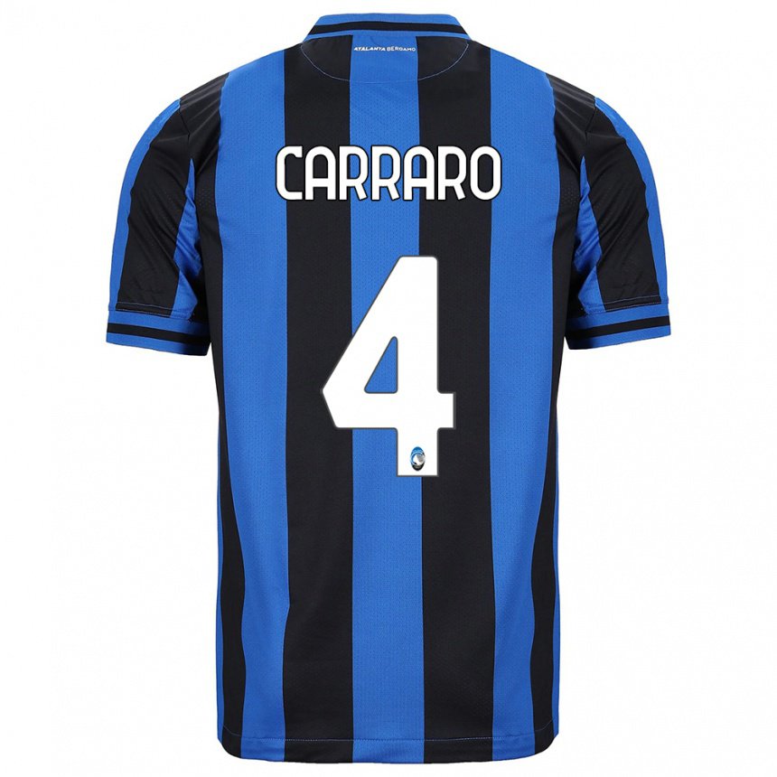 Herren Marco Carraro #4 Blau Schwarz Heimtrikot Trikot 2022/23 T-shirt Belgien