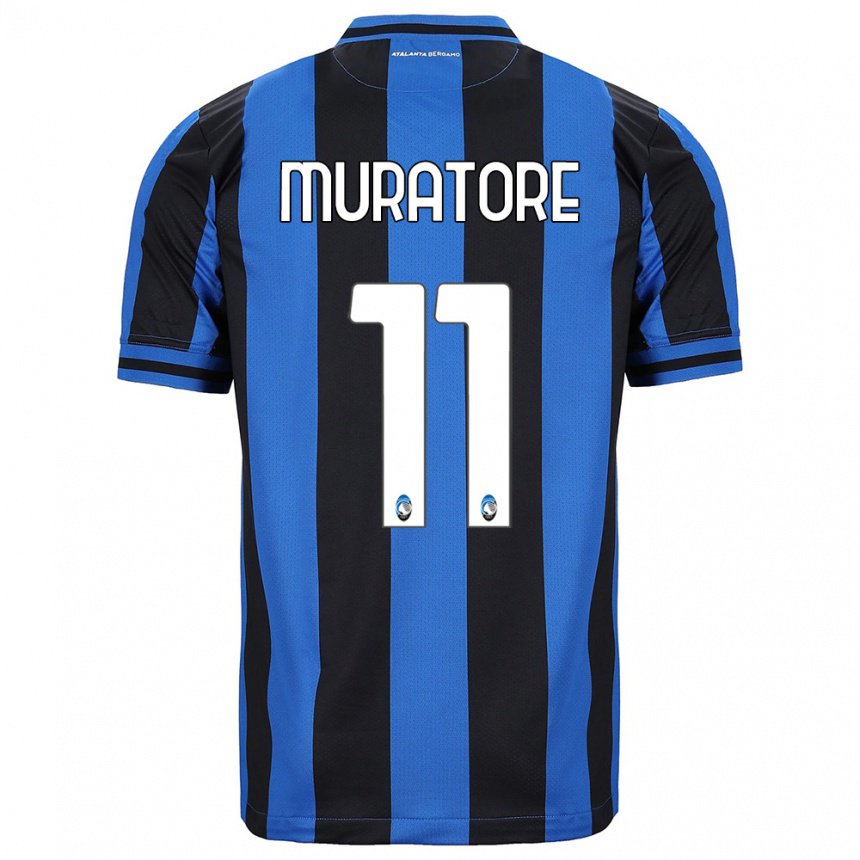 Homme Maillot Simone Muratore #11 Bleu Noir Tenues Domicile 2022/23 T-shirt Belgique