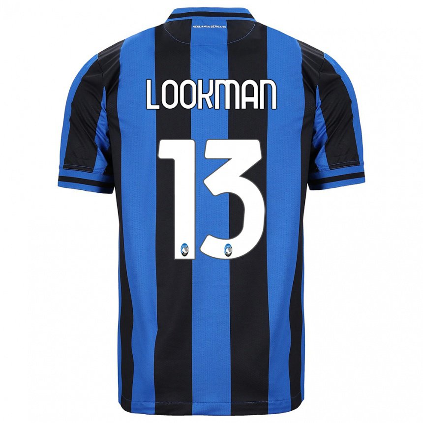 Homme Maillot Ademola Lookman #13 Bleu Noir Tenues Domicile 2022/23 T-shirt Belgique