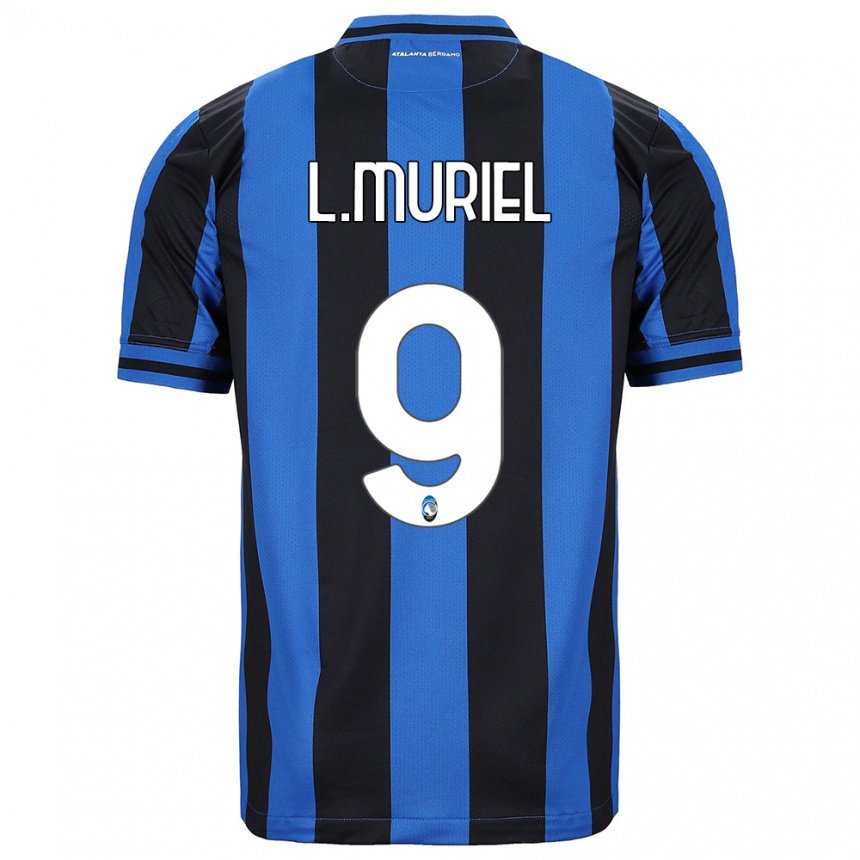 Homme Maillot Luis Muriel #9 Bleu Noir Tenues Domicile 2022/23 T-shirt Belgique