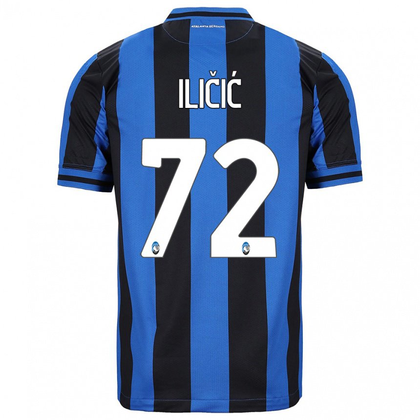 Homme Maillot Josip Ilicic #72 Bleu Noir Tenues Domicile 2022/23 T-shirt Belgique