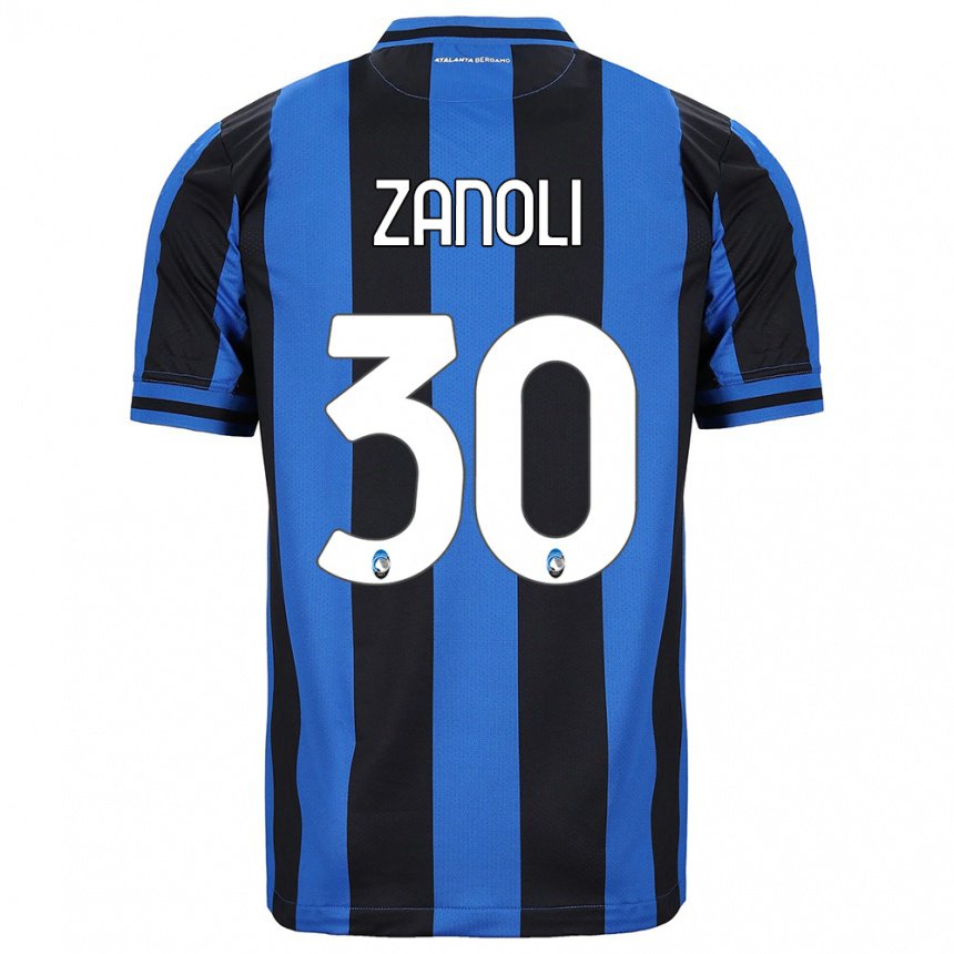 Herren Martina Zanoli #30 Blau Schwarz Heimtrikot Trikot 2022/23 T-shirt Belgien