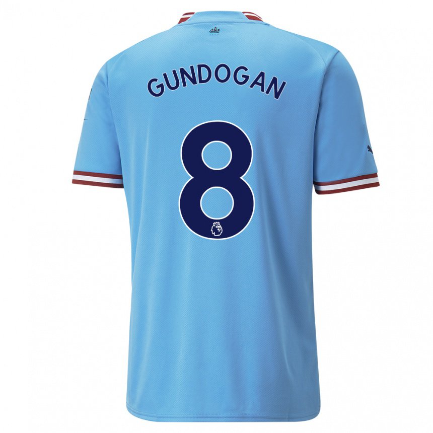 Herren Ilkay Gundogan #8 Blau Rot Heimtrikot Trikot 2022/23 T-shirt Belgien