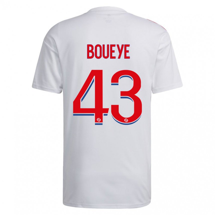Homme Maillot Philippe Boueye #43 Blanc Bleu Rouge Tenues Domicile 2022/23 T-shirt Belgique