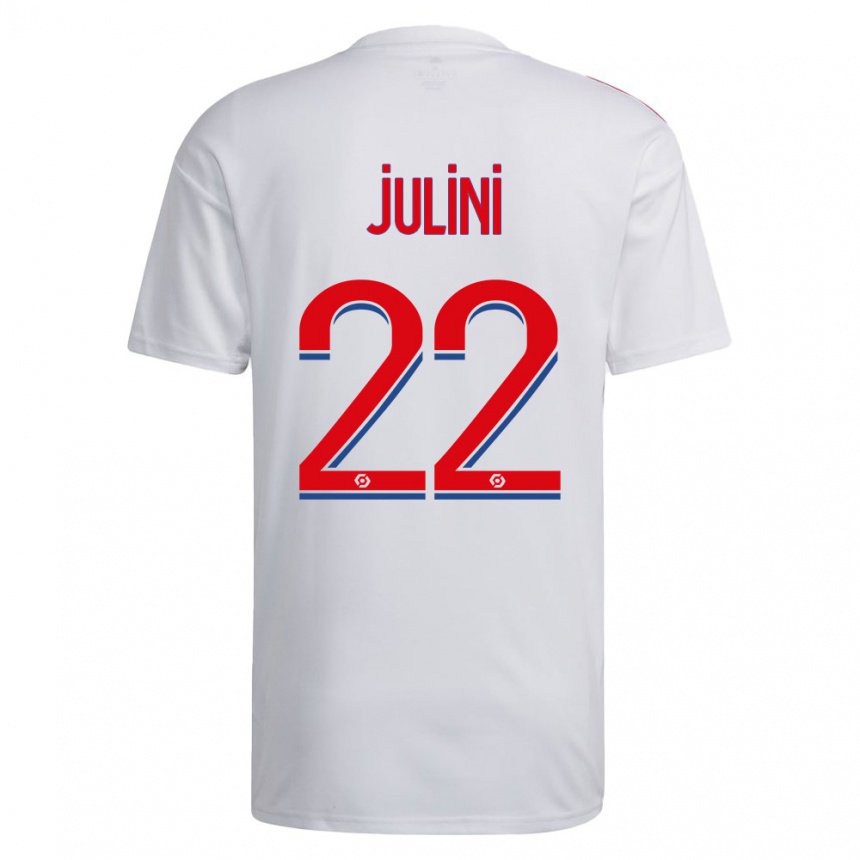 Homme Maillot Sally Julini #22 Blanc Bleu Rouge Tenues Domicile 2022/23 T-shirt Belgique