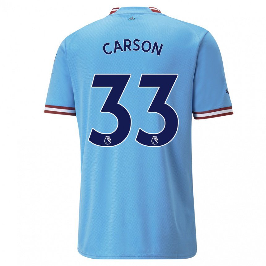 Herren Scott Carson #33 Blau Rot Heimtrikot Trikot 2022/23 T-shirt Belgien