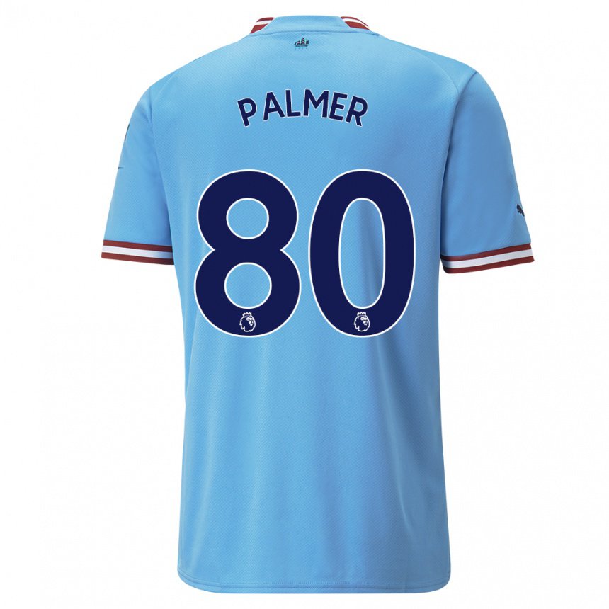 Herren Cole Palmer #80 Blau Rot Heimtrikot Trikot 2022/23 T-shirt Belgien