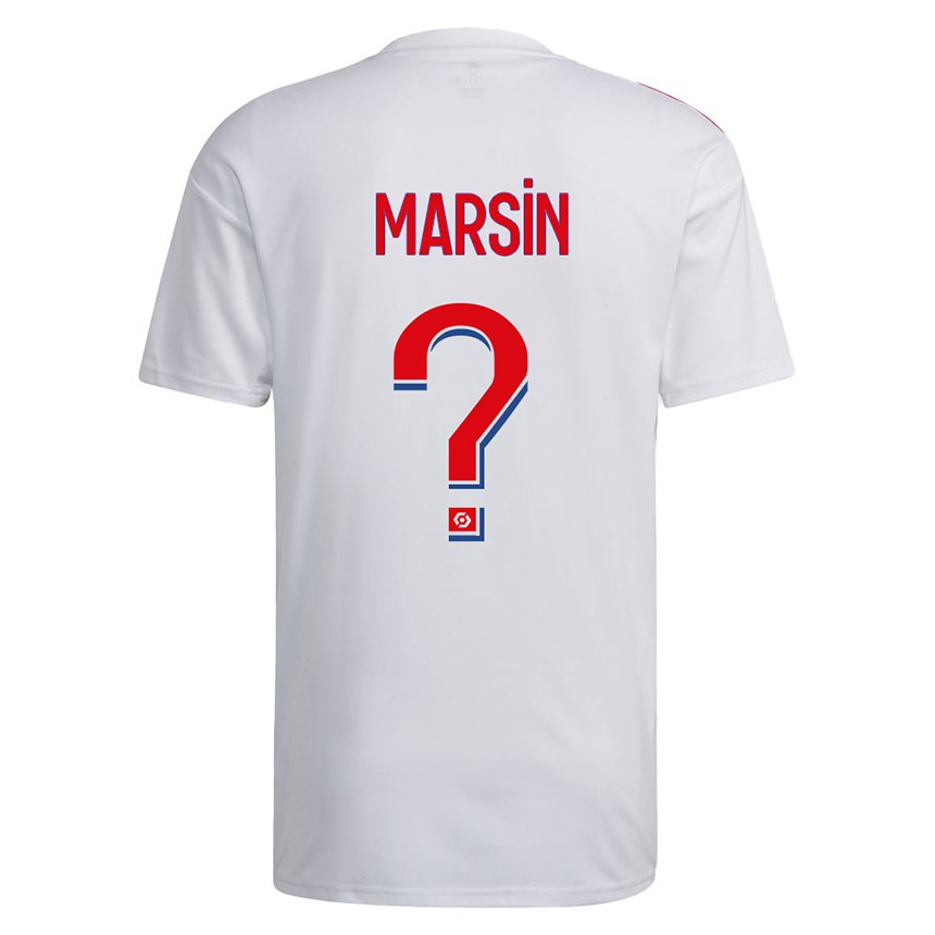 Herren Antonin Marsin #0 Weiß Blau Rot Heimtrikot Trikot 2022/23 T-shirt Belgien