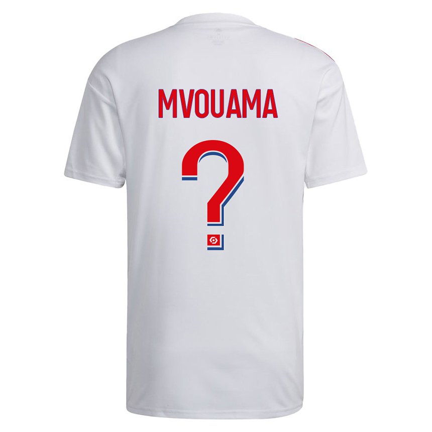 Homme Maillot Olivier Mvouama #0 Blanc Bleu Rouge Tenues Domicile 2022/23 T-shirt Belgique