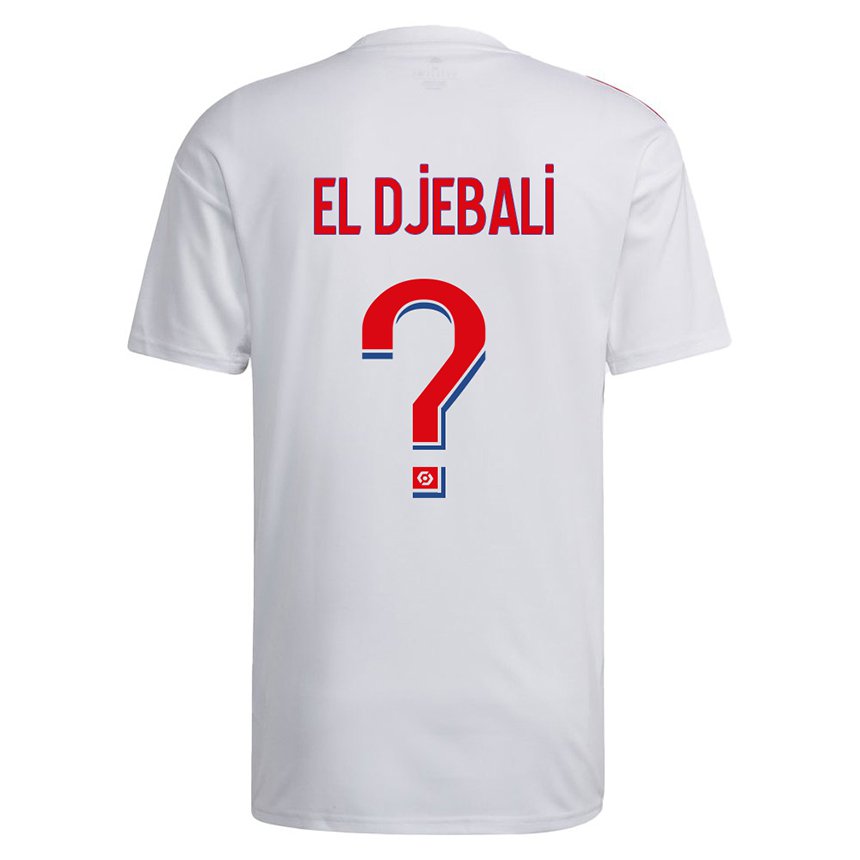 Herren Rayan El Djebali #0 Weiß Blau Rot Heimtrikot Trikot 2022/23 T-shirt Belgien