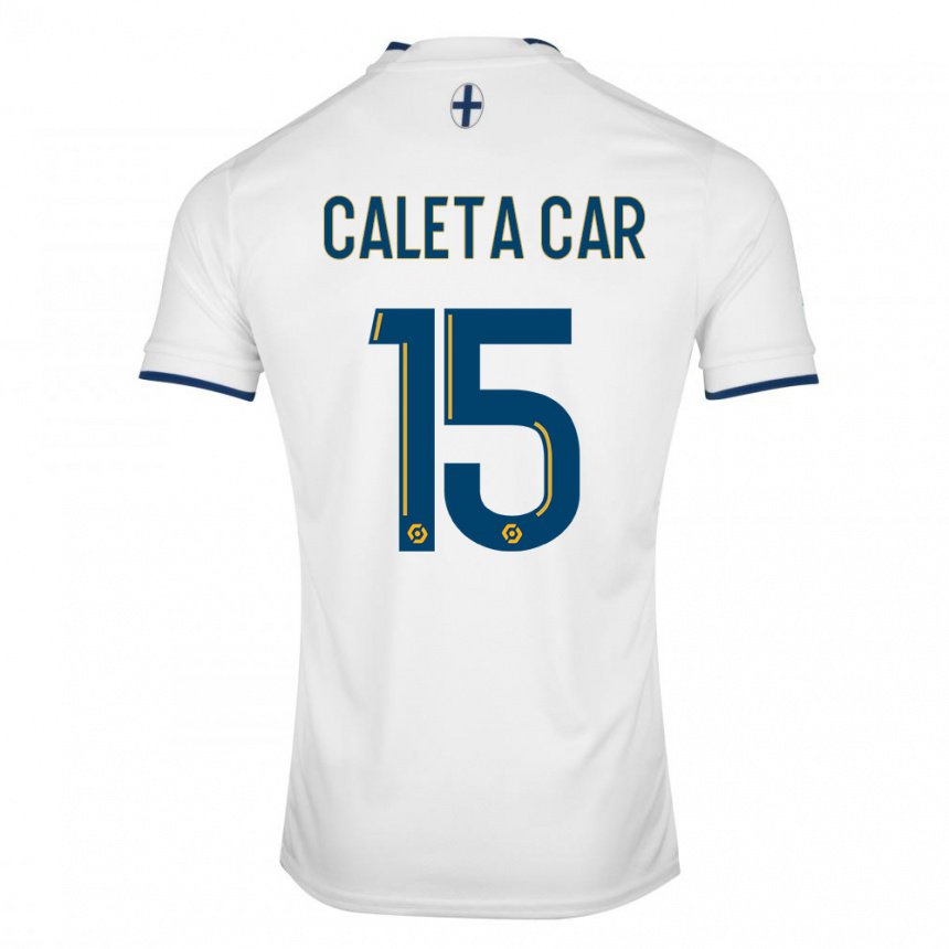 Homme Maillot Duje Caleta-car #15 Saphir Blanc Tenues Domicile 2022/23 T-shirt Belgique