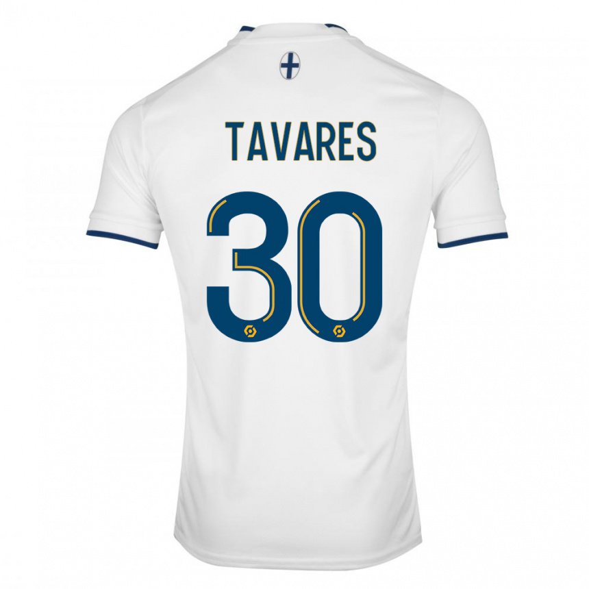 Homme Maillot Nuno Tavares #30 Saphir Blanc Tenues Domicile 2022/23 T-shirt Belgique