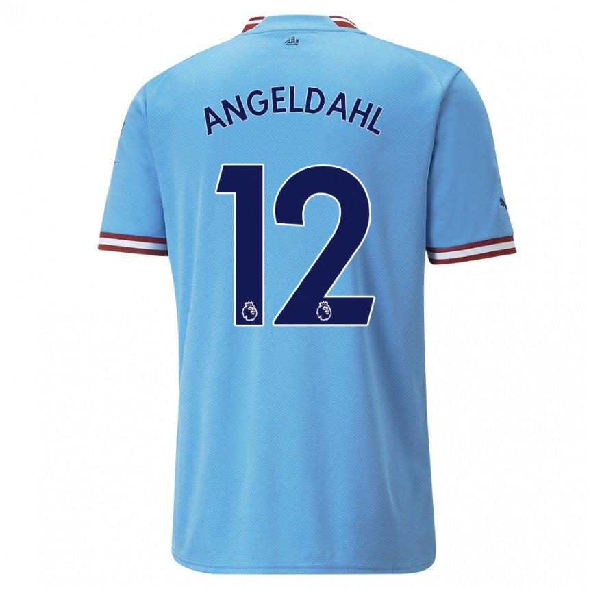 Herren Filippa Angeldahl #12 Blau Rot Heimtrikot Trikot 2022/23 T-shirt Belgien