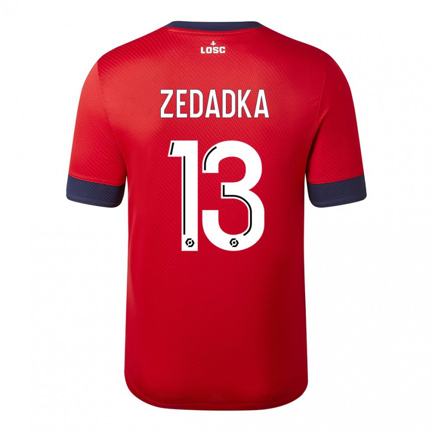 Herren Akim Zedadka #13 Roter Zuckerapfel Heimtrikot Trikot 2022/23 T-shirt Belgien