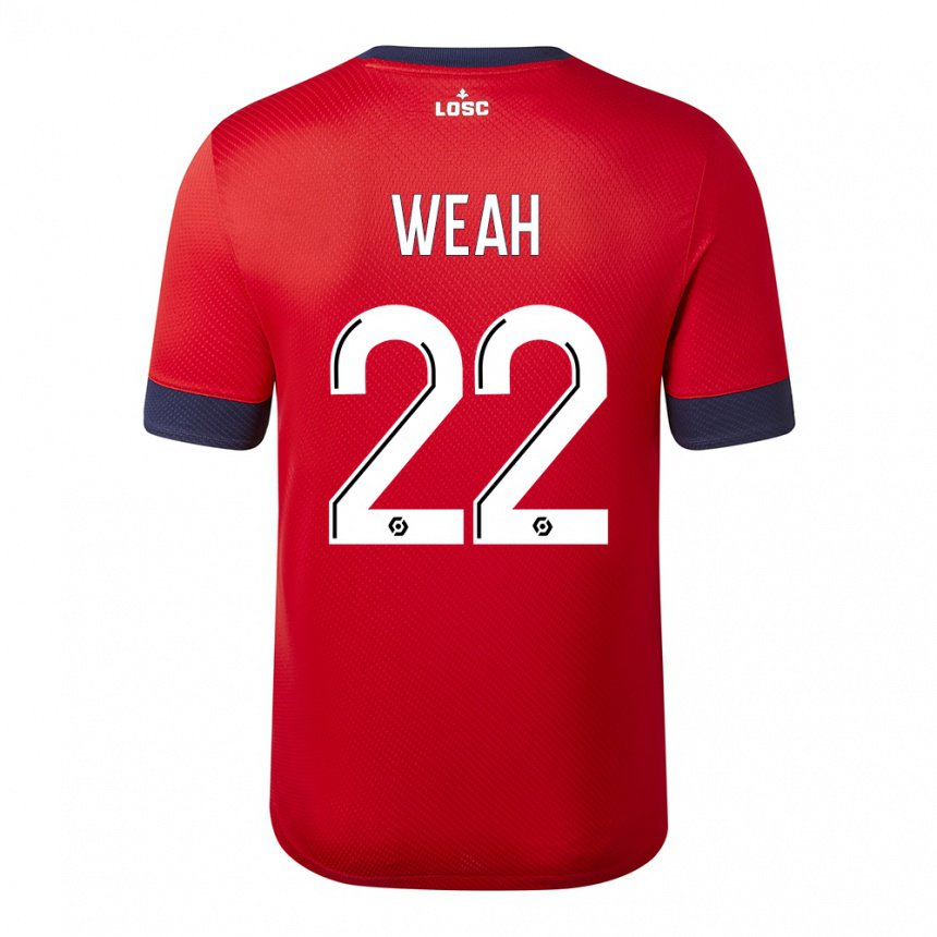 Herren Timothy Weah #22 Roter Zuckerapfel Heimtrikot Trikot 2022/23 T-shirt Belgien