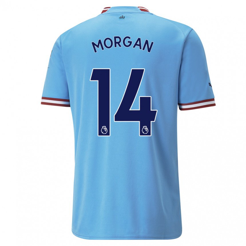 Herren Esme Morgan #14 Blau Rot Heimtrikot Trikot 2022/23 T-shirt Belgien