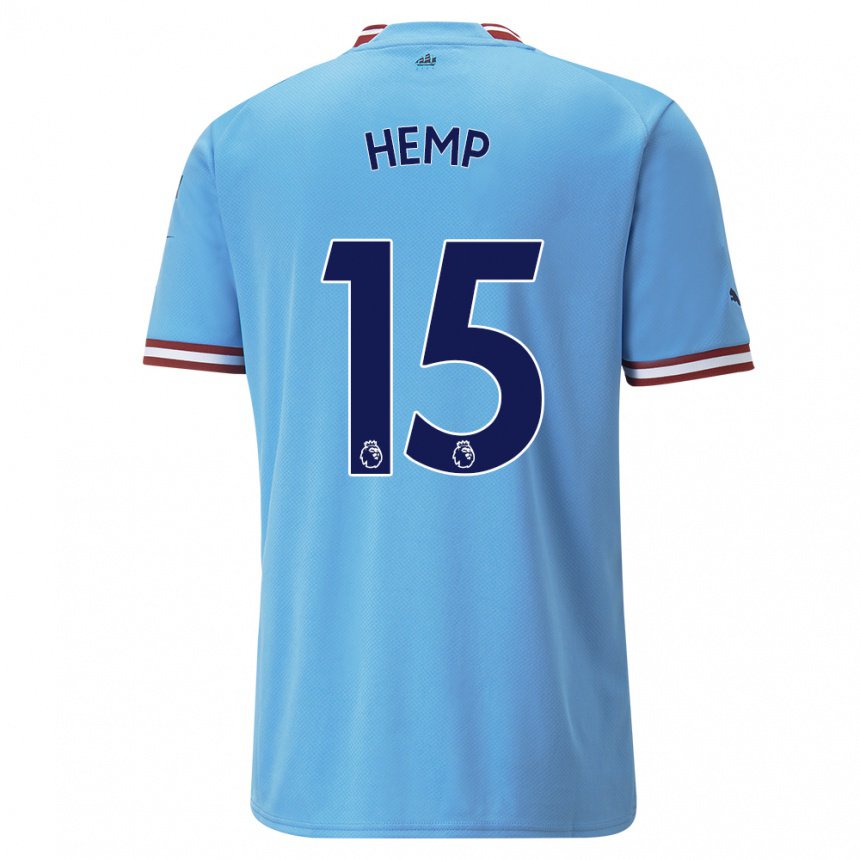 Herren Lauren Hemp #15 Blau Rot Heimtrikot Trikot 2022/23 T-shirt Belgien