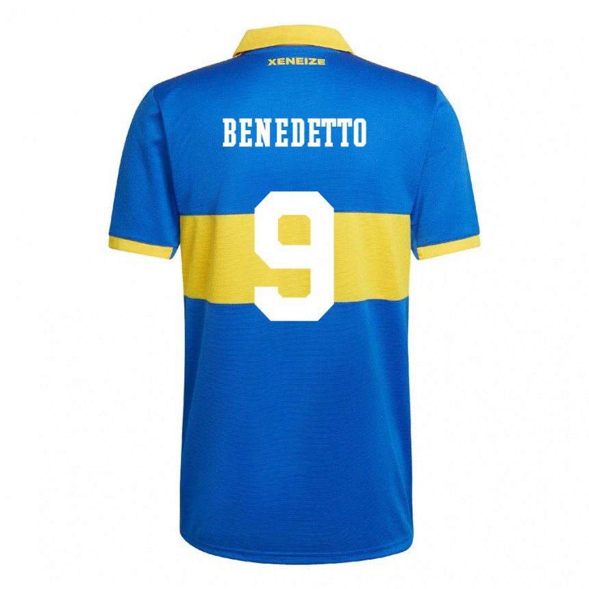 Homme Maillot Dario Benedetto #9 Jaune Olympique Tenues Domicile 2022/23 T-shirt Belgique