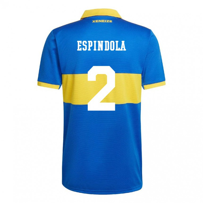 Homme Maillot Noelia Espindola #2 Jaune Olympique Tenues Domicile 2022/23 T-shirt Belgique