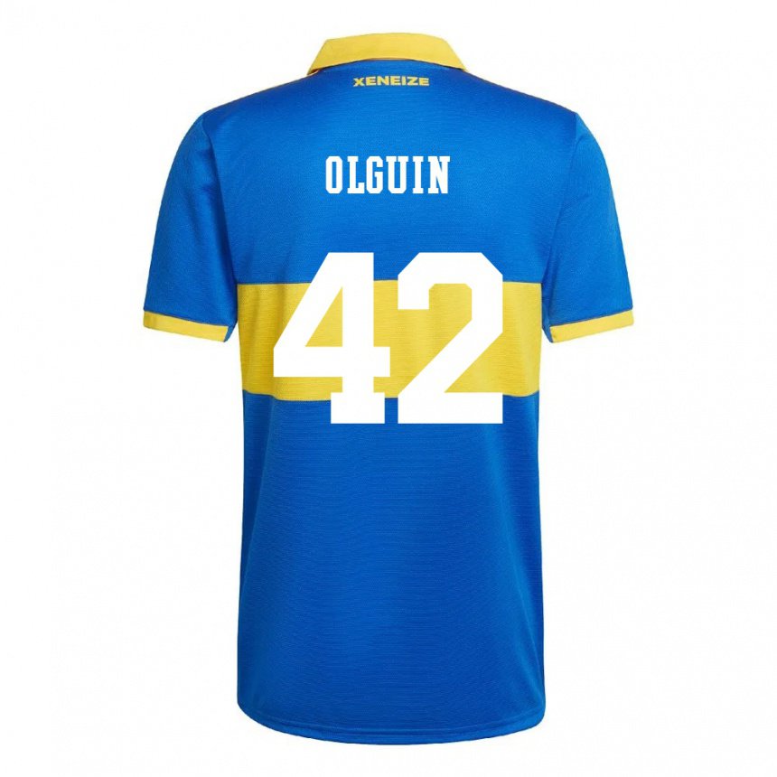 Homme Maillot Matias Olguin #42 Jaune Olympique Tenues Domicile 2022/23 T-shirt Belgique