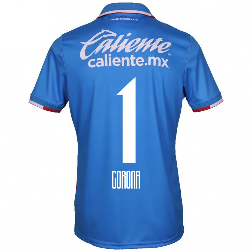 Homme Maillot Jose De Jesus Corona #1 Bleu Azur Tenues Domicile 2022/23 T-shirt Belgique
