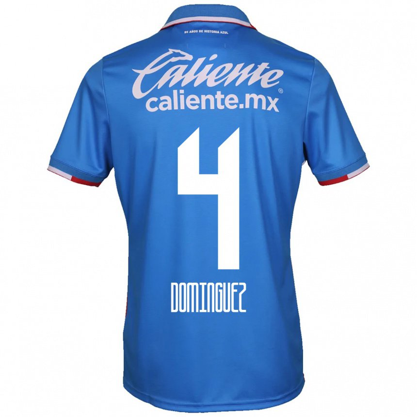 Herren Julio Cesar Dominguez #4 Azurblau Heimtrikot Trikot 2022/23 T-shirt Belgien