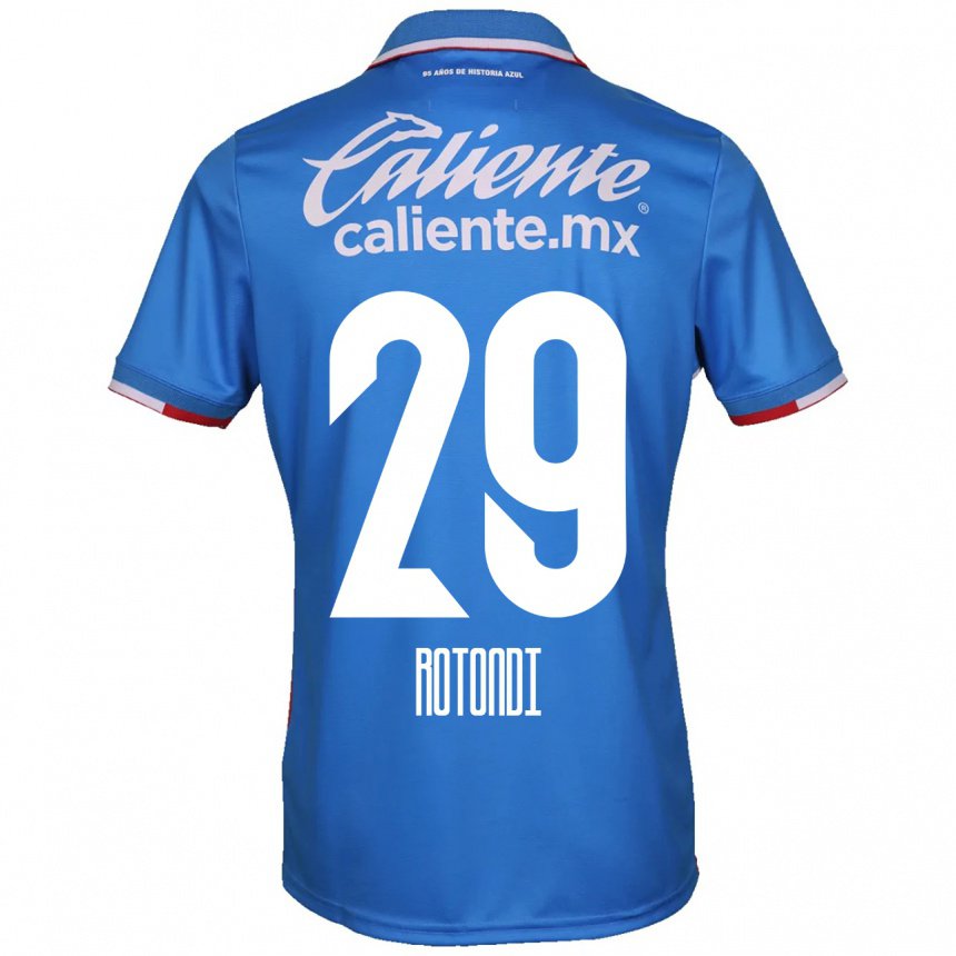 Homme Maillot Carlos Rotondi #29 Bleu Azur Tenues Domicile 2022/23 T-shirt Belgique