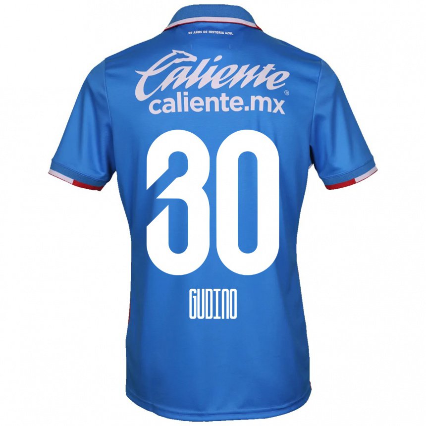 Herren Andres Gudino #30 Azurblau Heimtrikot Trikot 2022/23 T-shirt Belgien