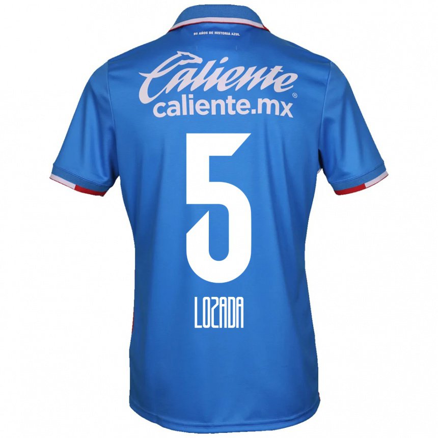 Homme Maillot Ana Lozada #5 Bleu Azur Tenues Domicile 2022/23 T-shirt Belgique