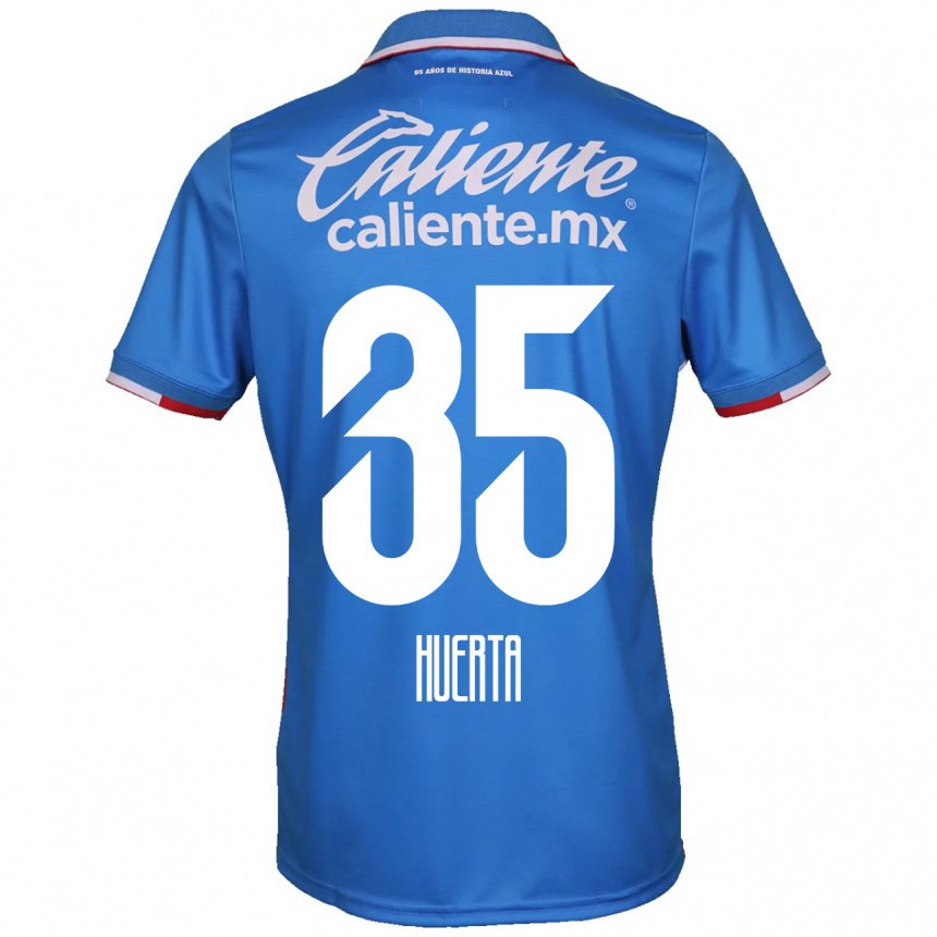 Homme Maillot Renata Huerta #35 Bleu Azur Tenues Domicile 2022/23 T-shirt Belgique